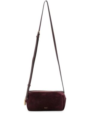 KHAITE Suède Crossbody Tas - Rood