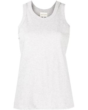 Loulou de Saison Tops ,Grijs ,Sleeveless Tops - Wit