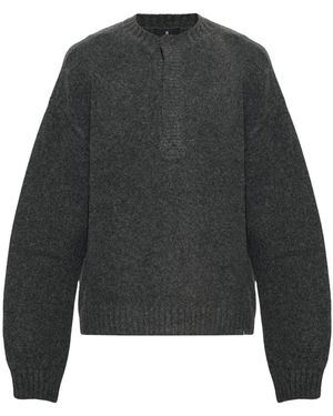 Represent Truien & Vesten ,Grijs ,Wol Trui Met Ronde Hals