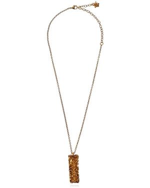 Versace Accessoires ,Geel ,Ketting Met Een Logohanger - Metallic