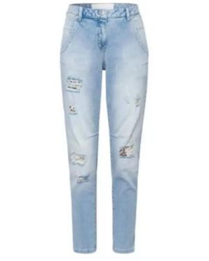 MARC AUREL Klassieke Destroyed Jeans Voor - Blauw
