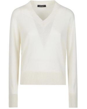 Aragona V-Ausschnitt Pullover - Weiß
