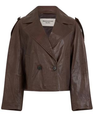Weekend by Maxmara Leather Jackets - Marrón