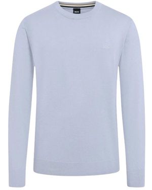 BOSS Round-Neck Knitwear - Bleu