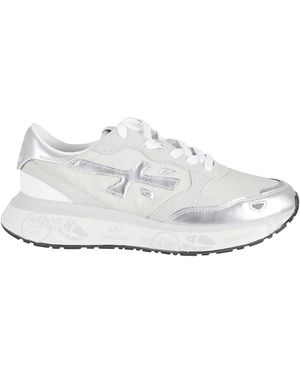 Premiata Lauryn 7482 Side-Logo Polyester Trainers - White