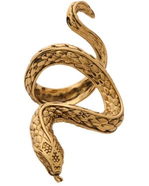 Roberto Cavalli Antique Snake Ring - Metallic