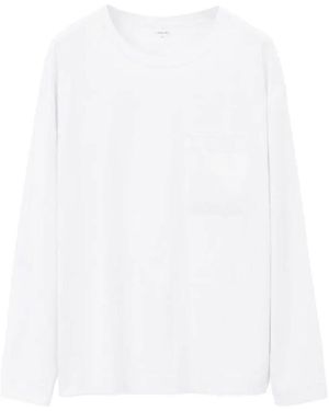 Lemaire Weißes langarm-t-shirt meringa