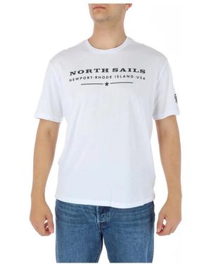 North Sails Tops ,Wit ,Katoen Graphic Tee Newport Style