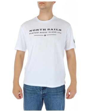 North Sails Tops ,Wit ,Katoen Graphic Tee Newport Style