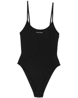 Anine Bing Tops ,Zwart ,Bodysuit