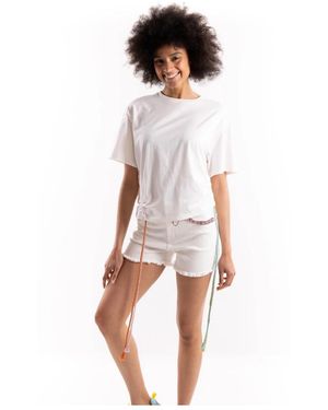 Akep Denim Shorts - Blanc