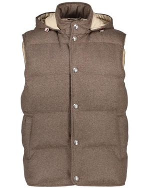 Eleventy Jassen ,Bruin ,Polyester Gilet Vest