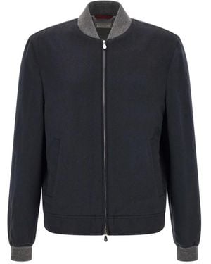 Brunello Cucinelli Bomber Jackets - Azul