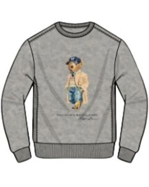 Polo Ralph Lauren Hoodies & Sweatvesten ,Grijs ,Katoen The Rl Fleece Sweatshirt