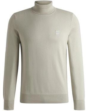 BOSS Rollkragenpullover - Grau