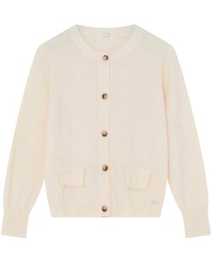 GUSTAV Truien & Vesten ,Katoen Full Zip Cardigan - Wit