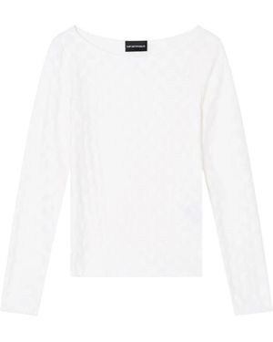 Emporio Armani Long Sleeve T-Shirts - White
