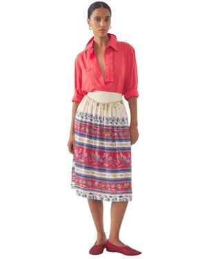 Antik Batik Rokken ,Veelkleurig ,Christina Skirt - Rood