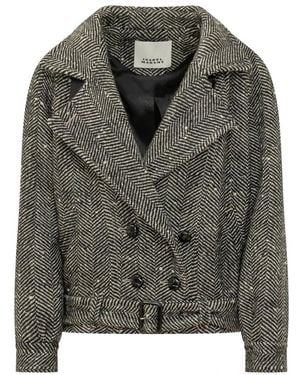 Isabel Marant Elvane Wollmantel - Grün
