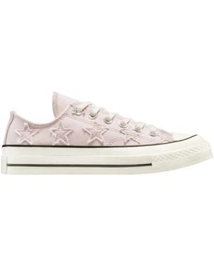 Converse Rosa Canvas Stern Patch Sneakers - Weiß