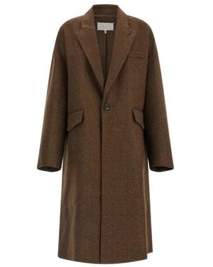 Maison Margiela Single-Breasted Coats - Marrón