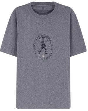 Brunello Cucinelli T-Shirts - Grey