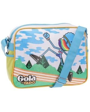 Gola Weiße stoffhandtasche mit schultergurt - Blau