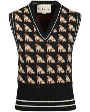 Valentino Garavani V-Neck Knitwear - Nero