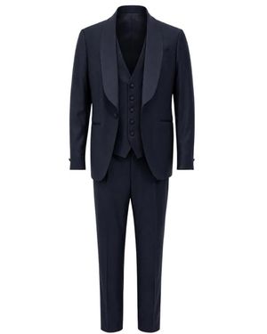 Franzese Collection Single Breasted Suits - Blue