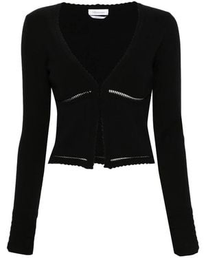 Blumarine Truien & Vesten ,Zwart ,Polyester Zwart Gebreid Vest