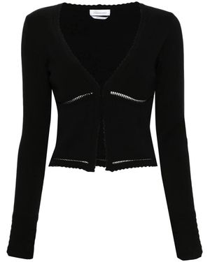 Blumarine Truien & Vesten ,Zwart ,Polyester Zwart Gebreid Vest