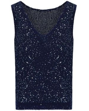 Weekend by Maxmara V-Neck Knitwear - Blue