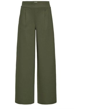 Ichi Wide Trousers - Green