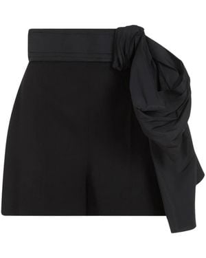 McQueen Shorts Met Strikdetail - Zwart