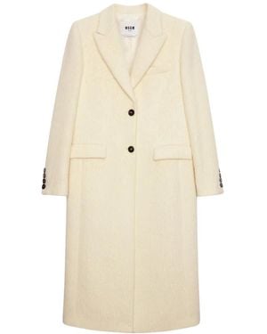 MSGM Single-Breasted Coats - Neutro