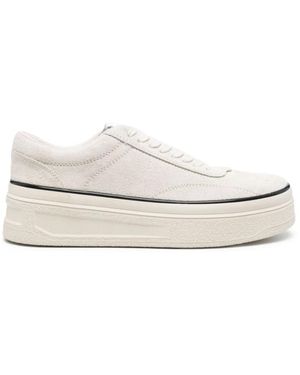 Jil Sander Weiße Sneakers Mit Flatform-Sohle