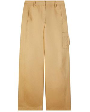 Patrizia Pepe Straight Trousers - Natural
