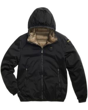 Blauer Donald Wendbare Steppjacke - Schwarz