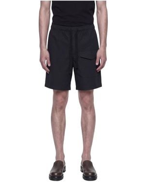 Studio Nicholson Korte Broeken ,Blauw ,Katoen Ikaria Shorts - Zwart