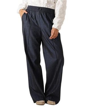 Aaiko Broeken ,Blauw ,Katoen Esila Pinstripe Co 510