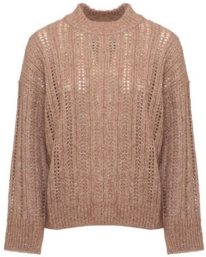 Peserico Round-Neck Knitwear - Marrone