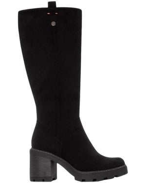 Refresh Schwarze Kunstleder Stiefel Mit Absatz