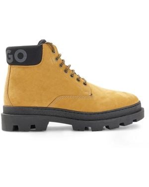 HUGO Lace-Up Boots - Yellow