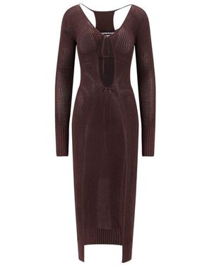 ANDREA ADAMO Knitted Dresses - Brown