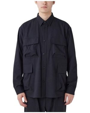 Snow Peak Takibi Herringbone Shirt Jacket - Blau
