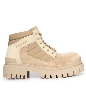 Balenciaga Lace-Up Boots - Natural