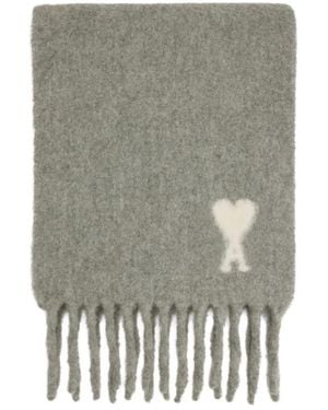 Ami Paris Winter Scarves - Gray