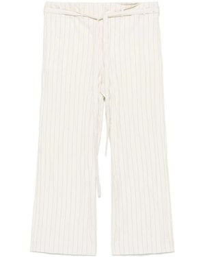 Ann Demeulemeester Hose Mit Gürtel Und Taschen - Weiß