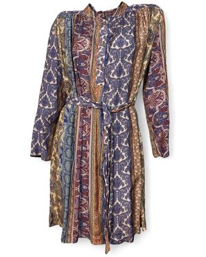 ViCOLO Kleedjes ,Veelkleurig ,Td 0314 Shirt Dress - Blauw