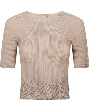 Herno Textured Fitted Top - Bruin